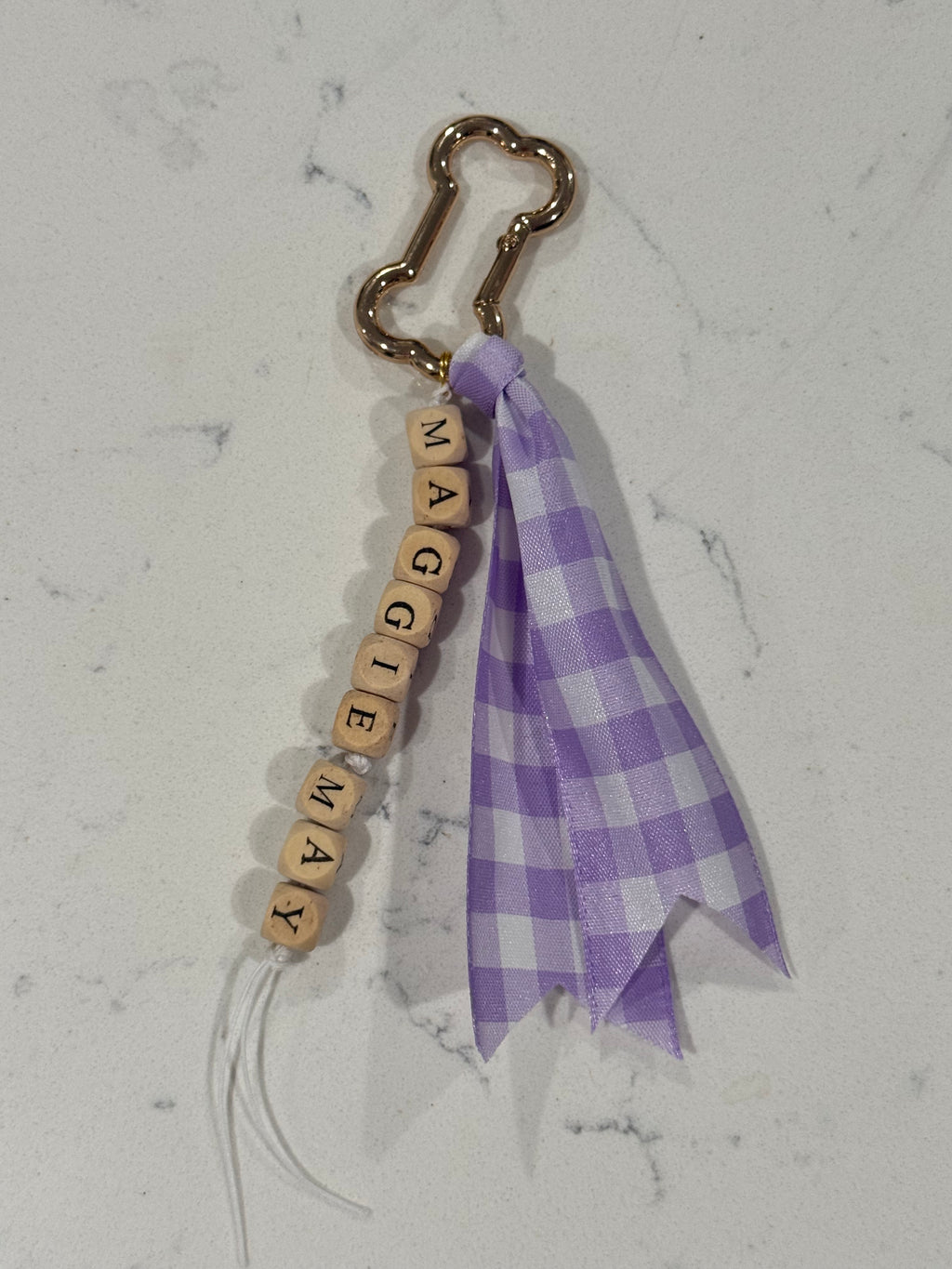 Personalized bag charm
