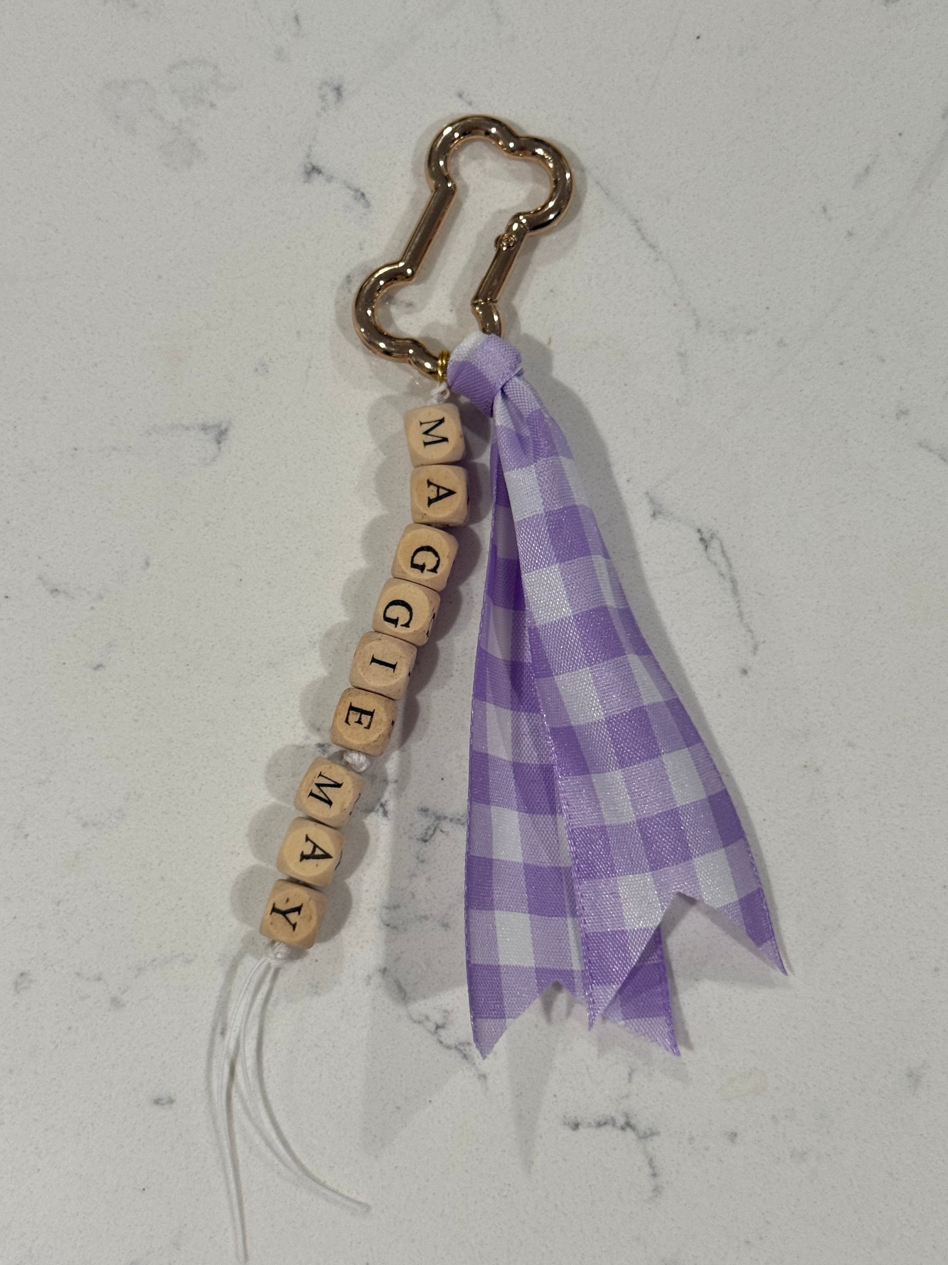 Personalized bag charm