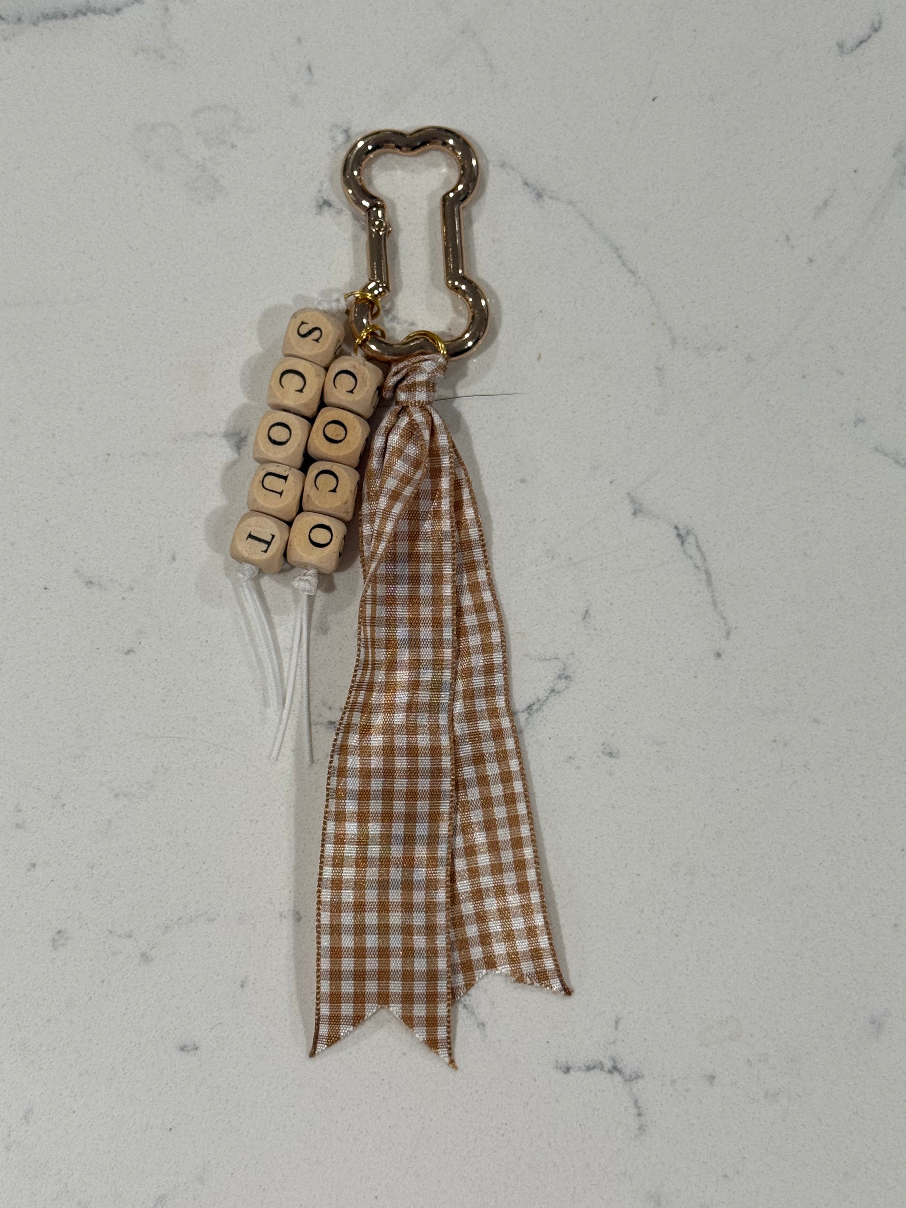 Personalized bag charm