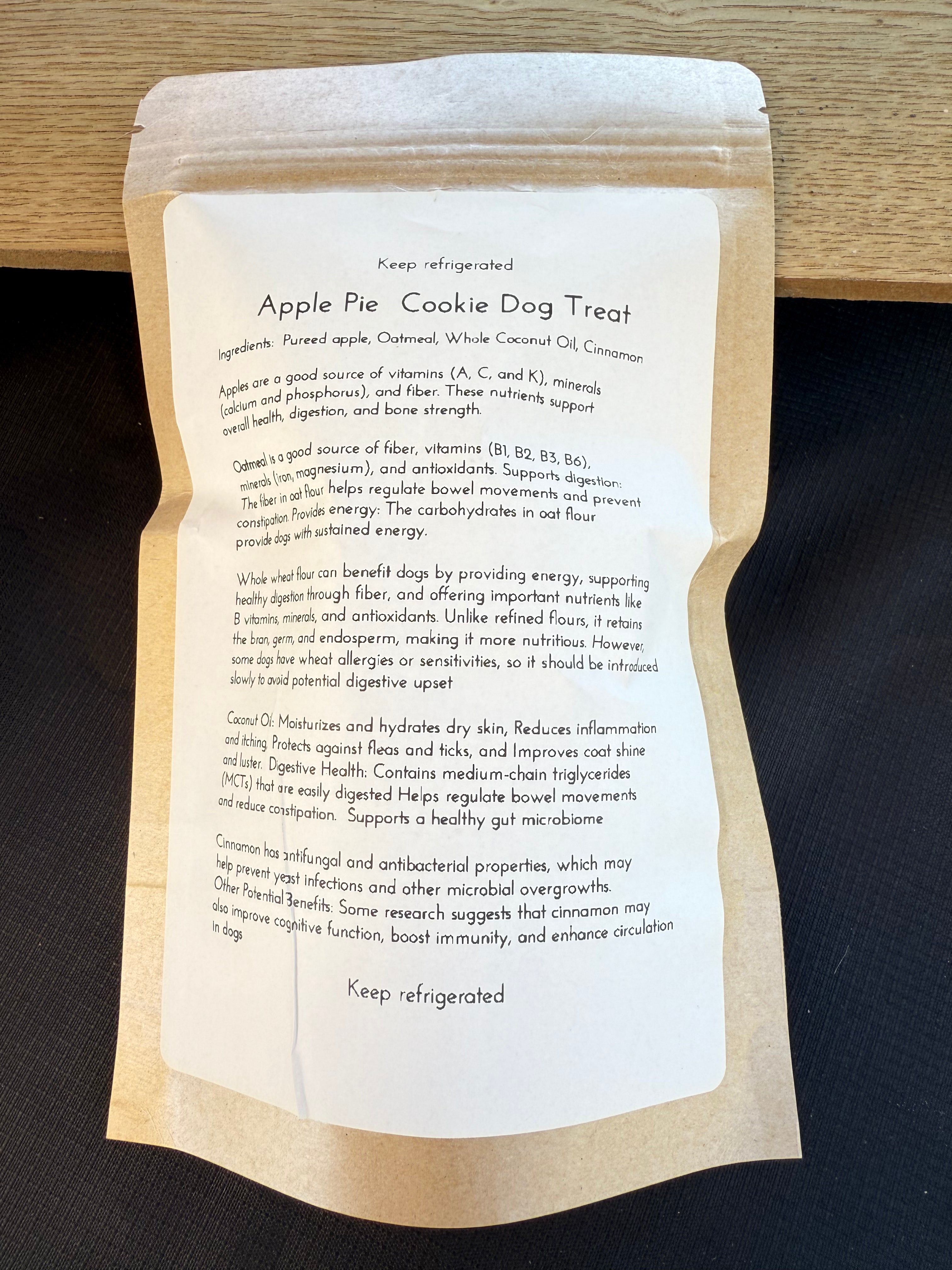 Apple pie dog biscuit