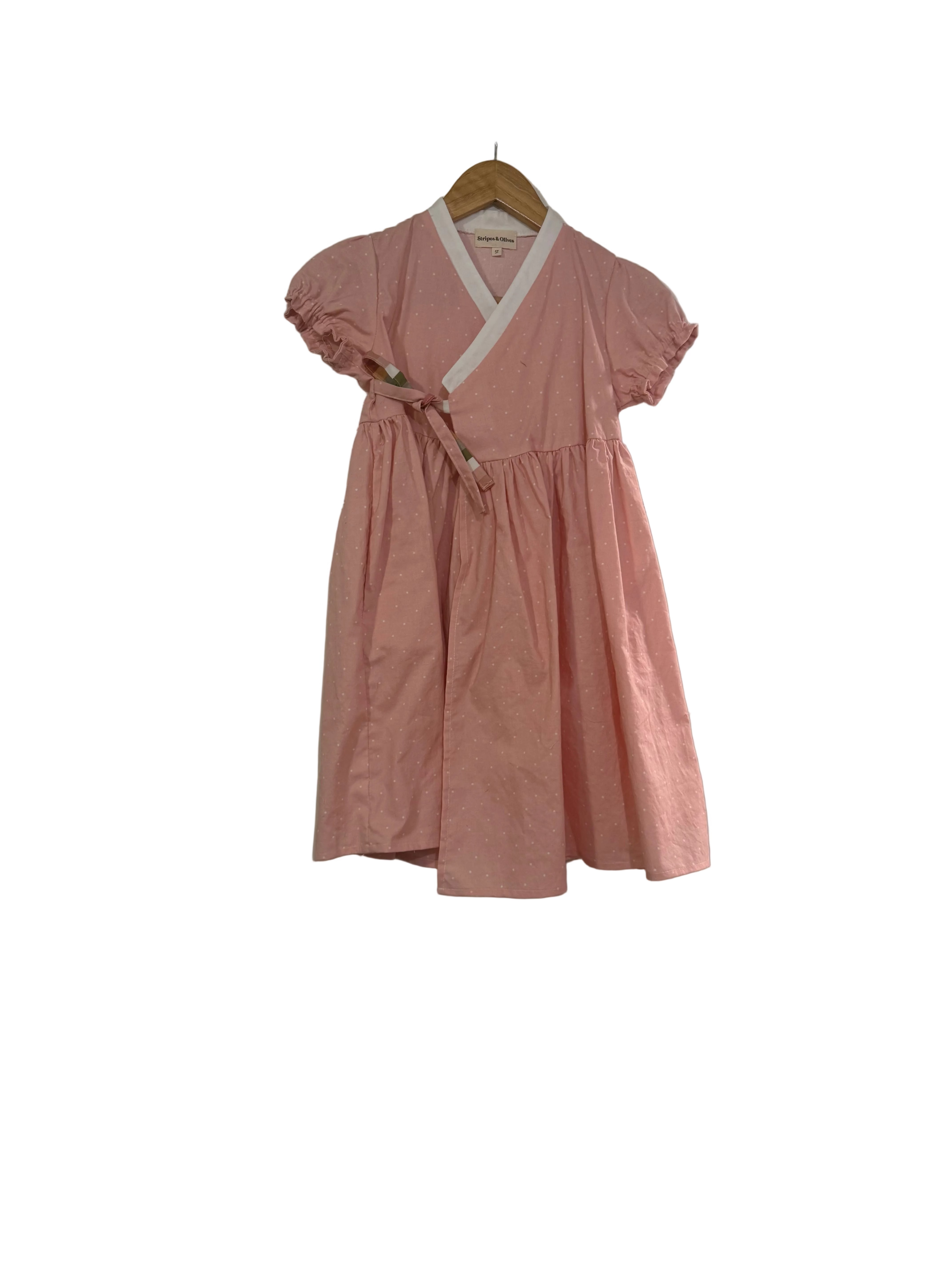 Pink dot modern hanbok